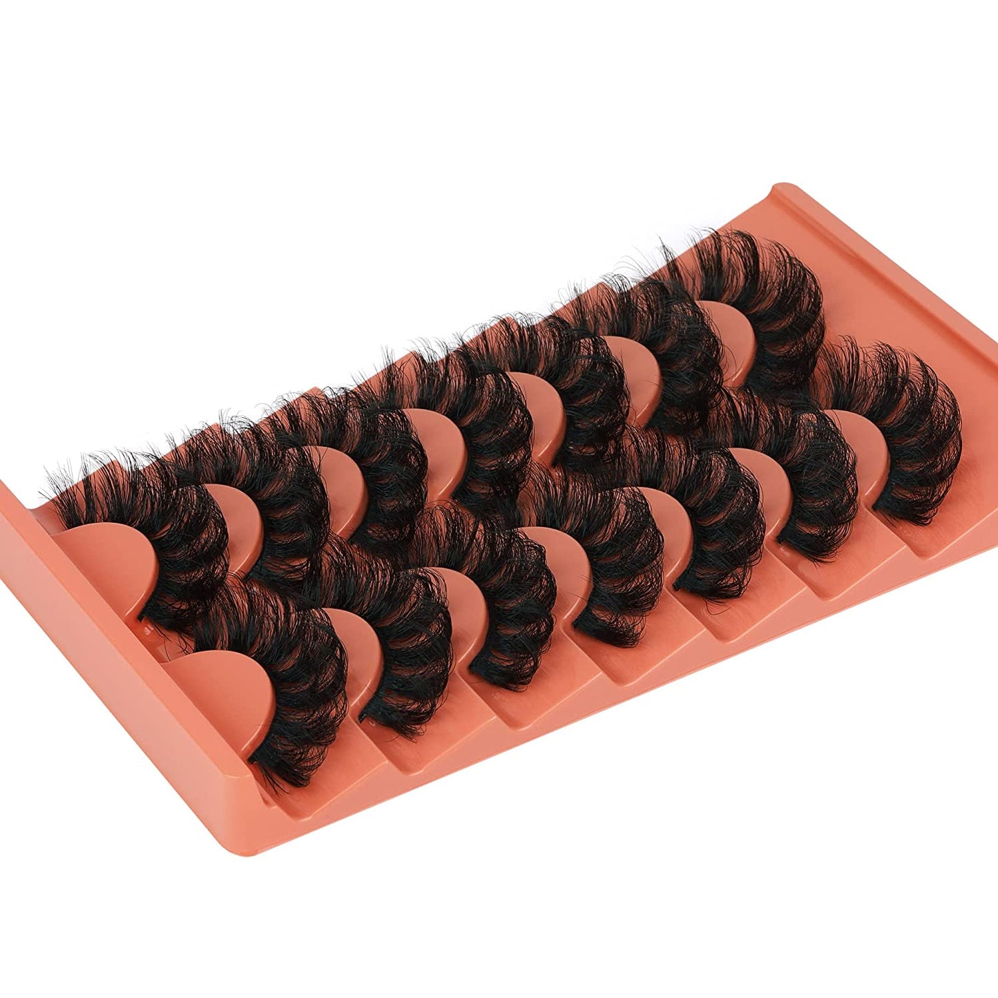 Mink Lashes - Fluffy 20mm Full Wispy 8D Volume Curly Fake Eyelashes, 7 Pairs Multipack of Faux Mink Lashes for Stunning Volume